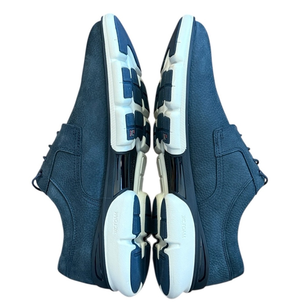 Johnston & Murphy XC4 Tanner Tie Oxford Shoe Waterproof Comfort Blue Nubuck 12M - Picture 11 of 16